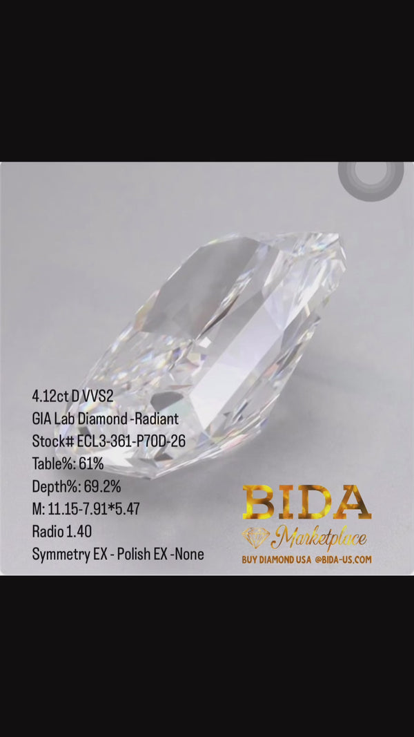 GIA 4.12CT D VVS2